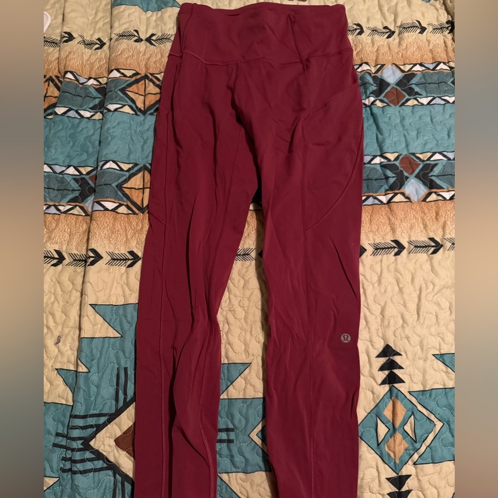 lululemon athletica Burgundy Leggings